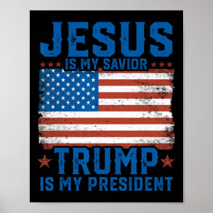 Jesus ist mein Erlöser Trump ist mein Präsident Tr Poster