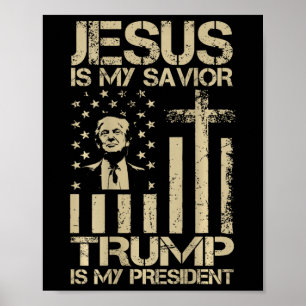 Jesus ist mein Erlöser Trump ist mein Präsident Tr Poster
