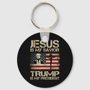 Jesus ist mein Erlöser Trump ist mein Präsident Tr Schlüsselanhänger