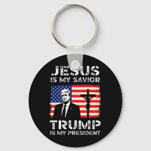 Jesus ist mein Erlöser Trump ist mein Präsident Tr Schlüsselanhänger