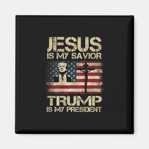 Jesus ist mein Erlöser Trump ist mein Präsident US Magnet