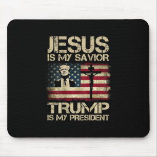 Jesus ist mein Erlöser Trump ist mein Präsident US Mousepad