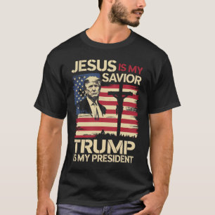 Jesus ist mein Erlöser Trump ist mein Präsident US T-Shirt