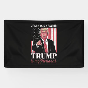 Jesus ist mein Erlöser Trump ist mein Präsident Wa Banner