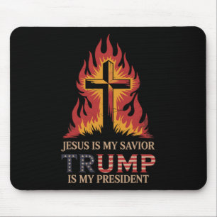 Jesus ist mein Erlöser Trump mein Präsident Biblis Mousepad