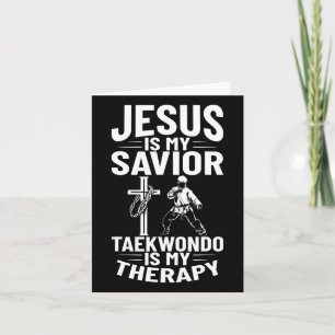 Jesus ist mein Erretter Christlich Karate Taekwond Karte