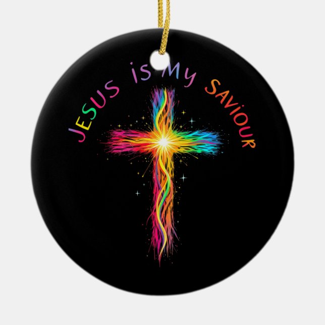 Jesus ist mein Erretter eine treue Erinnerung der  Keramik Ornament (Vorne)
