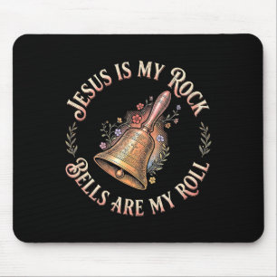Jesus ist mein Fels Glocke ist meine Rolle Lustige Mousepad