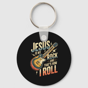 Jesus ist mein Fels und so rolle ich Christlich Schlüsselanhänger