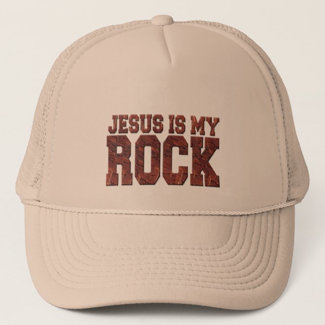 JESUS IST MEIN FELSEN TRUCKERKAPPE (Vorderseite)