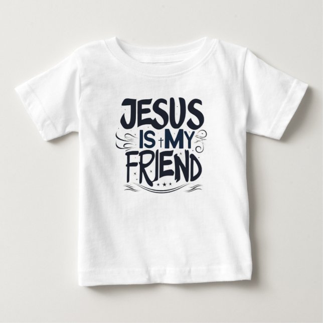 Jesus ist mein Freund Baby T-shirt (Vorderseite)