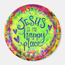 Jesus ist mein glücklicher Ort Inspirivity Religio Magnet