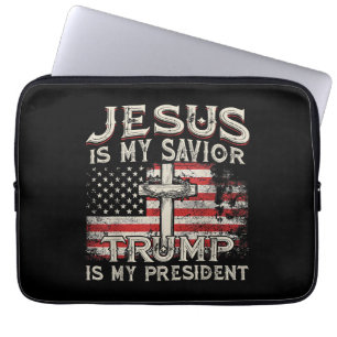 Jesus Ist Mein Heiland Trump Ist Mein Präsident Am Laptopschutzhülle