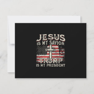 Jesus Ist Mein Heiland Trump Ist Mein Präsident Am RSVP Karte