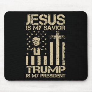 Jesus Ist Mein Heiland Trump Ist Mein Präsident Tr Mousepad
