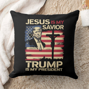 Jesus Ist Mein Heiland Trump Ist Mein Präsident US Kissen
