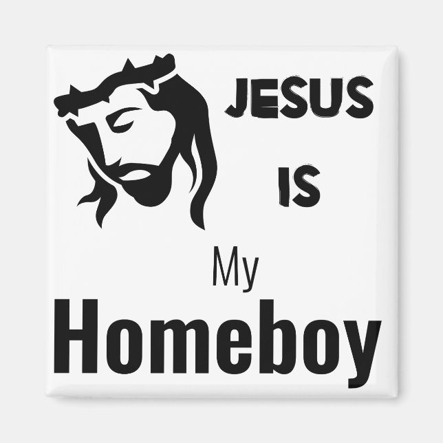 Jesus ist mein heimeliges Zitat Magnet (Vorne)