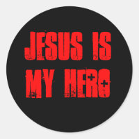 'Jesus ist mein Held'-Aufkleber