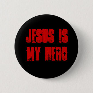"Jesus ist mein HELD" pinback Knopf Button