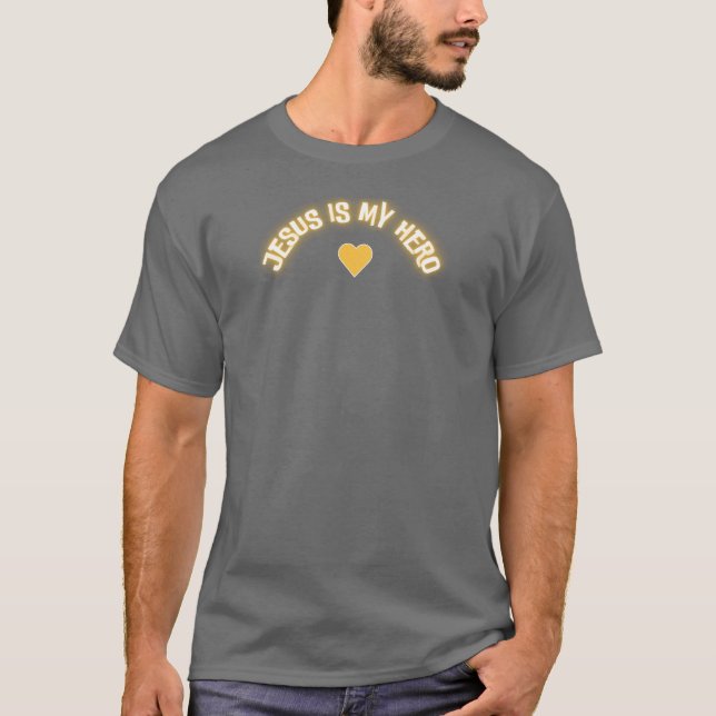 Jesus ist mein Held ❤️ T-Shirt (Vorderseite)