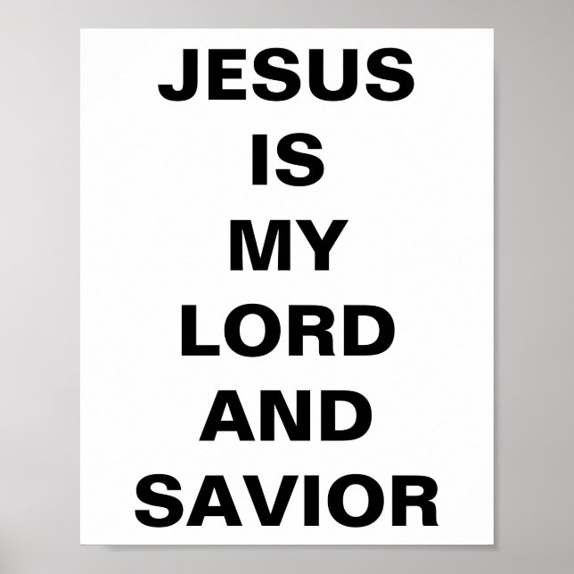 "Jesus ist mein Herr und mein Erretter" Poster (Vorne)