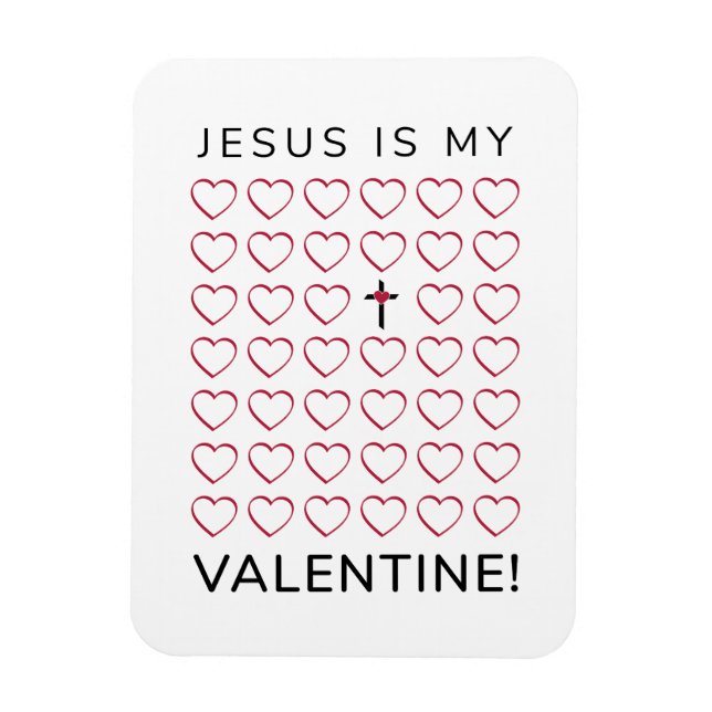 Jesus ist mein Herzkreuz der Valentine Magnet (Vertikal)