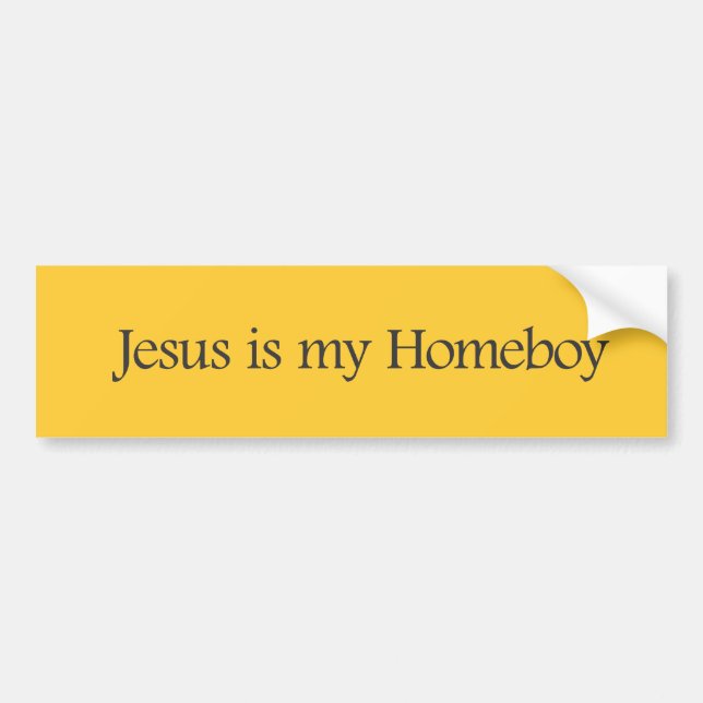 Jesus ist mein Homeboy Autoaufkleber (Vorne)