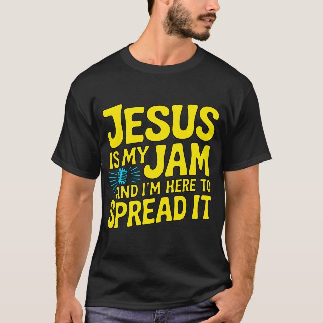 Jesus ist mein Jam Funny Christlich T-Shirt (Vorderseite)