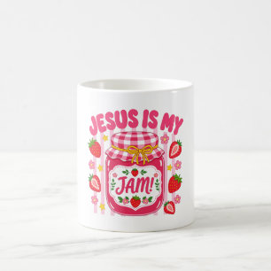 Jesus ist mein Jam-Shirt Süße Erdbeer-Glas Kaffeetasse