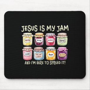 Jesus ist mein Jam und ich bin hier, um Christlich Mousepad
