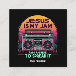 Jesus ist mein Jam und ich bin hier, um seinen Gla Quadratische Visitenkarte