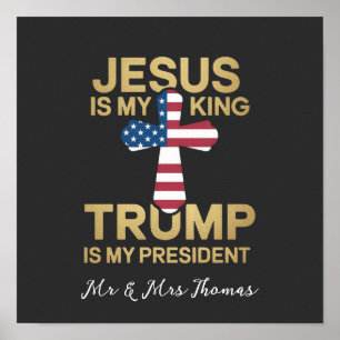 Jesus ist mein König, Trump ist mein Präsident  Poster
