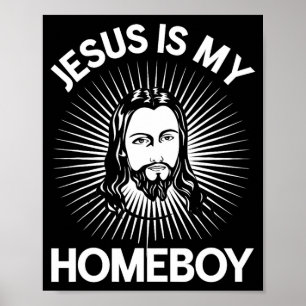 Jesus ist mein Kumpel Lustiges Christliches Bibel  Poster