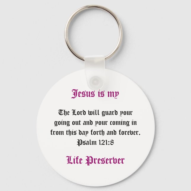 Jesus ist mein lebenserhaltender Schlüsselfaktor Schlüsselanhänger (Vorderseite)