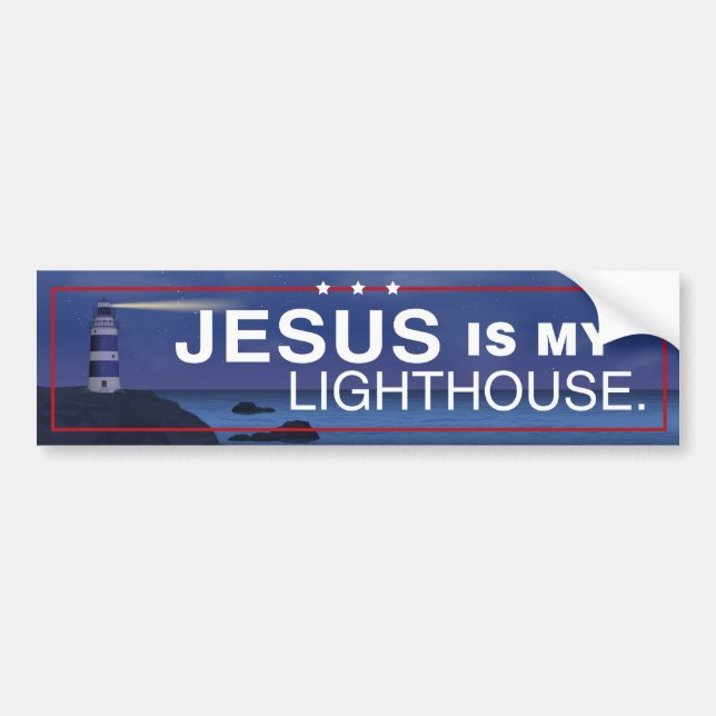 Jesus ist mein Leuchtturm-Autoaufkleber Autoaufkleber (Vorne)