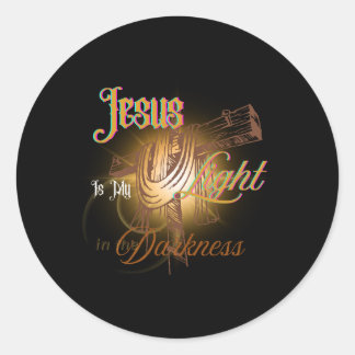 Jesus ist mein Licht – Halloween Runder Aufkleber