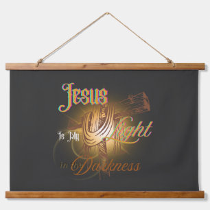 Jesus ist mein Licht – Halloween Wandteppich Mit Holzrahmen