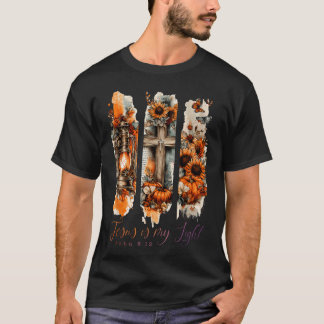 Jesus ist mein Licht Johannes 812 Kreuz T-Shirt