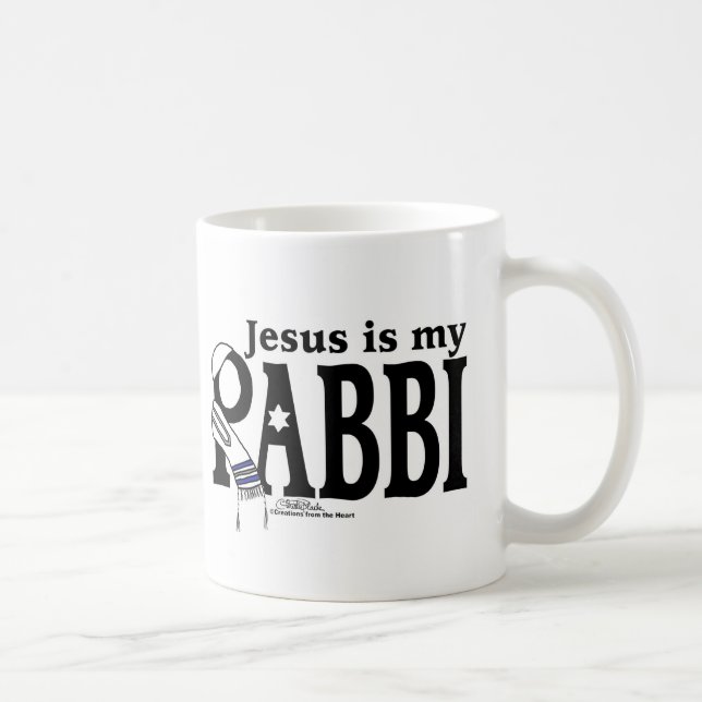 Jesus ist mein RABBI Kaffeetasse (Rechts)
