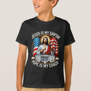 Jesus ist mein Retter Papst ist mein Coach Trump W T-Shirt