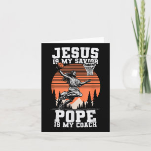 Jesus ist mein Retter Papst ist mein Trainer Vinta Karte