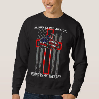 Jesus ist mein Retter Reiten ist meine Therapie Mo Sweatshirt