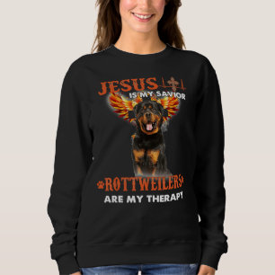 Jesus ist mein Retter Rottweiler sind meine Therap Sweatshirt
