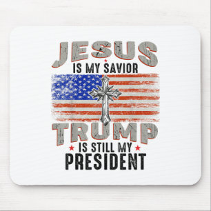 Jesus ist mein Retter Trump ist immer noch mein Pr Mousepad