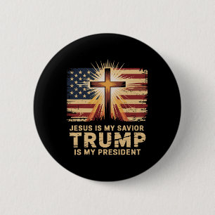 Jesus ist mein Retter Trump ist mein biblischer Pr Button
