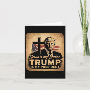 Jesus ist mein Retter Trump ist mein biblischer Pr Karte