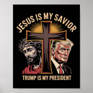 Jesus ist mein Retter Trump ist mein biblischer Pr Poster