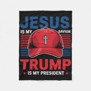Jesus ist mein Retter Trump ist mein Christlicher  Fleecedecke