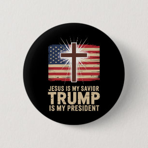 Jesus ist mein Retter Trump ist mein politischer P Button