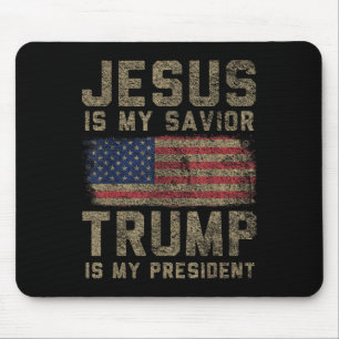 Jesus ist mein Retter Trump ist mein Präsident _1 Mousepad
